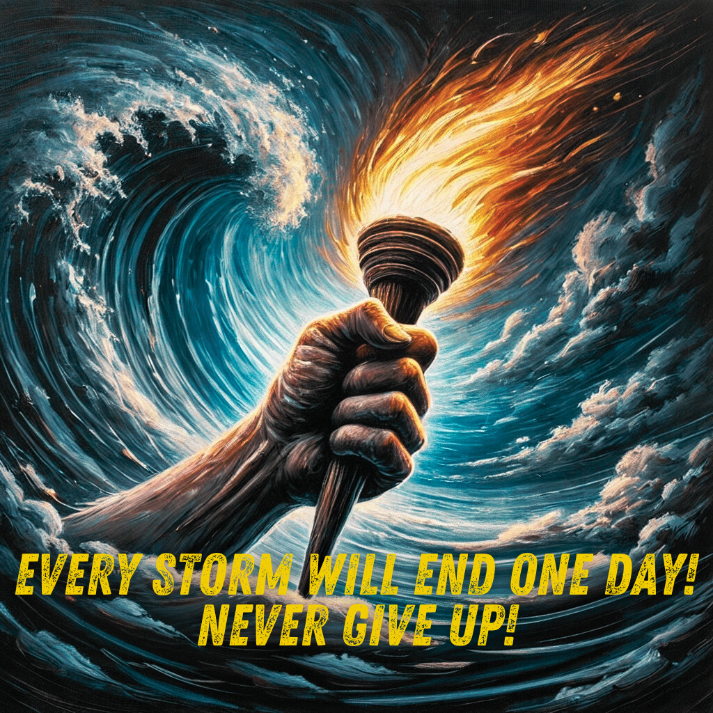 Every storm will end one day. Never give up!